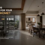 2 BHK vs 3 BHK flats in Rajkot - apartment size comparison for homebuyers